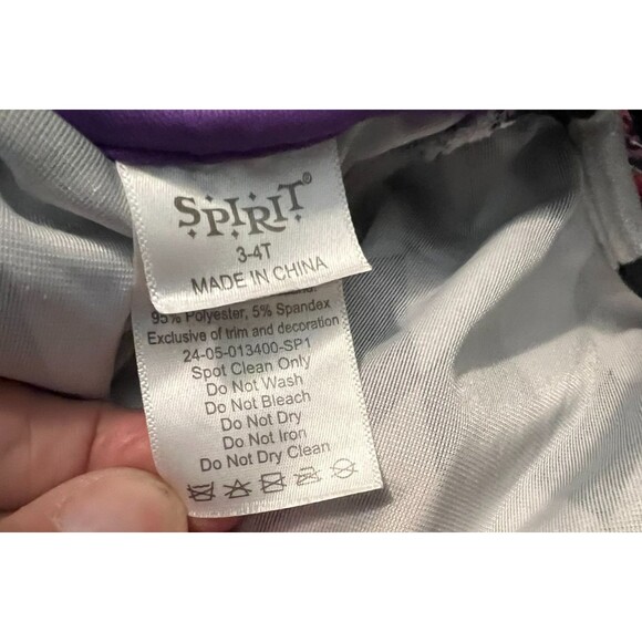 Girls Carnival Clown Unitard Costume  Size 3-4T  Cosplay Halloween Jumpsuit Only - Picture 7 of 8